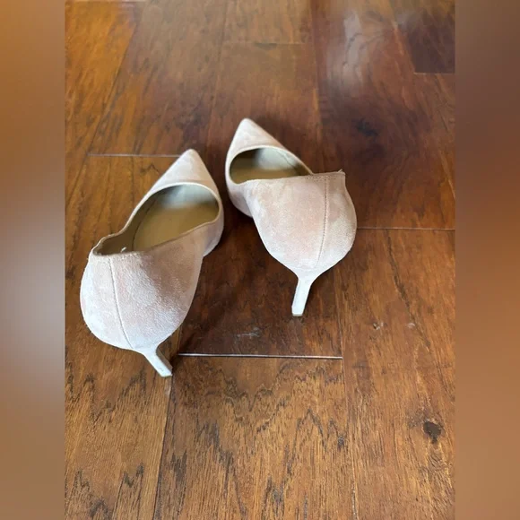 Manolo Blahnik Blush Suede Pointed-Toe Pumps - Picture 3 of 6